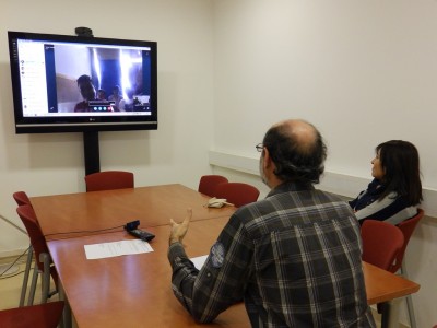  Videoconferència entre els alumnes i un arqueòleg de l'ICAC.