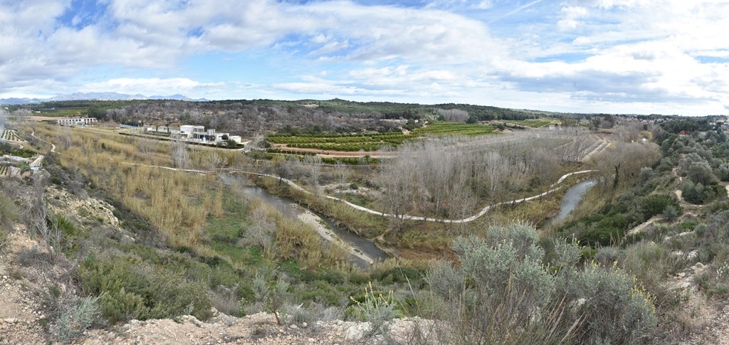 Panoràmica del Túria des del jaciment.