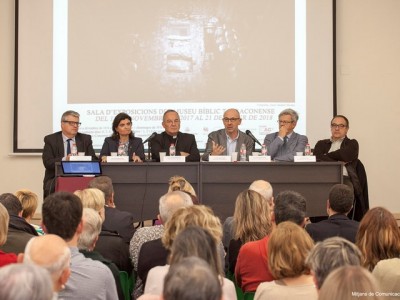 Acte inaugural, durant el parlament del director de l'ICAC, Joan Gómez Pallarès. Foto: Santi Grimau/Arquebisbat de Tarragona.