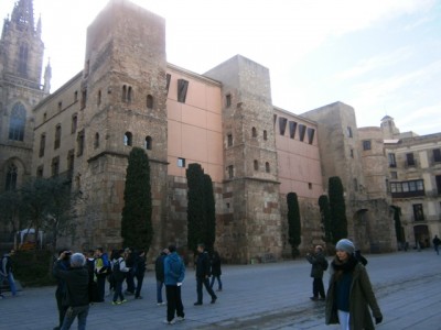 Vista de la muralla de Barcelona.