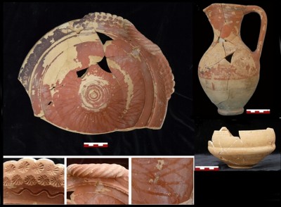 Ceràmiques d'època Kushan que apareixen en els monestirs budistes.