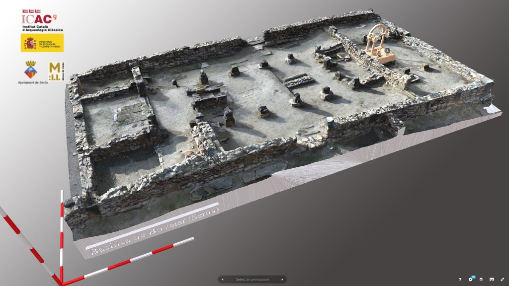 Imatge del model 3D de la basílica paleocristiana
