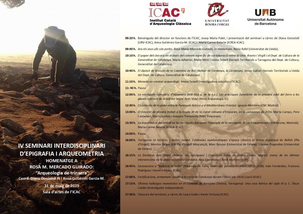 IV Seminari Epigrafia Arqueometria Homenatge Rosa Mercado_ICAC 2019