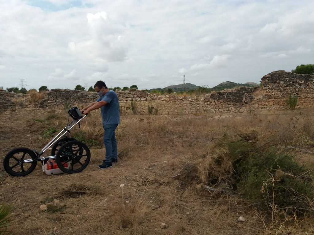 Treballs arqueològics al jaciment de València "la Vella" (2020). Detall de la muralla. Foto: ICAC.