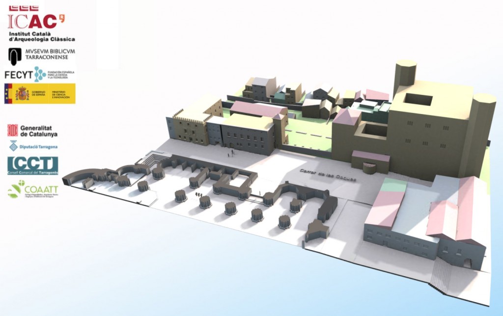 Model 3D, reconstrucció arquitectònica de la Part Alta de Tarragona en època renaixentista. Foto: ICAC.