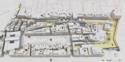 Circ romà de Tarragona. Mostra model mapa de punts obtingut a partir de l'escàner làser. IMatge: ICAC.
