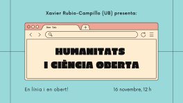 Humanitats i Ciència Oberta 2022
