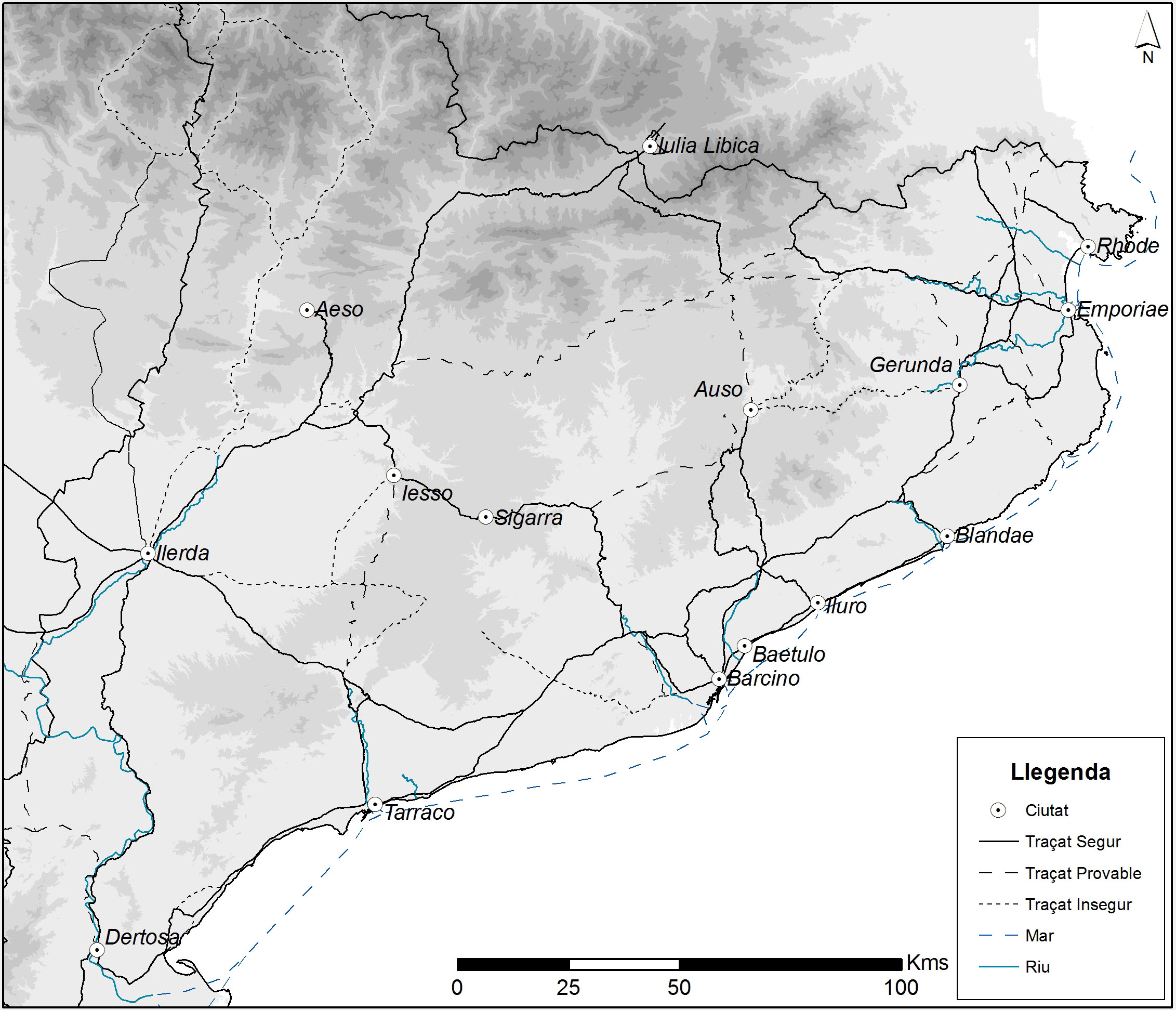 La xarxa de comunicacions a la Catalunya romana La xarxa de comunicacions a la Catalunya romana